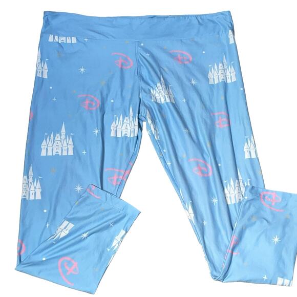 Cinderella Castle Leggings Sz 1X Lounge Walt Disney World Pant Sleep Pajama Pant - Picture 2 of 12